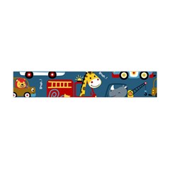 Seamless-pattern-vehicles-cartoon-with-funny-drivers Premium Plush Fleece Scarf (mini) by uniart180623