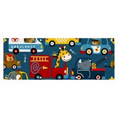 Seamless-pattern-vehicles-cartoon-with-funny-drivers Banner And Sign 8  X 3  by uniart180623