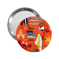 Seamless-pattern-vector-beach-holiday-theme-set 2 25  Handbag Mirrors by uniart180623