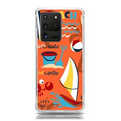 Seamless-pattern-vector-beach-holiday-theme-set Samsung Galaxy S20 Ultra 6 9 Inch Tpu Uv Case by uniart180623