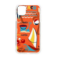 Seamless-pattern-vector-beach-holiday-theme-set Iphone 11 Tpu Uv Print Case by uniart180623