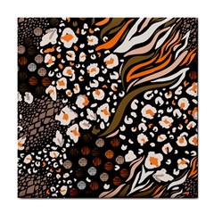 Trendy-mix-animal-skin-prints Tile Coaster by uniart180623