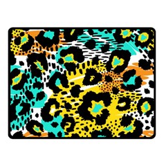 Seamless-leopard-wild-pattern-animal-print Fleece Blanket (small)