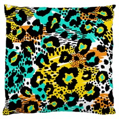 Seamless-leopard-wild-pattern-animal-print Standard Premium Plush Fleece Cushion Case (two Sides) by uniart180623