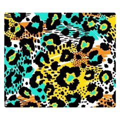 Seamless-leopard-wild-pattern-animal-print Two Sides Premium Plush Fleece Blanket (small) by uniart180623