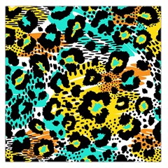 Seamless-leopard-wild-pattern-animal-print Square Satin Scarf (36  X 36 ) by uniart180623