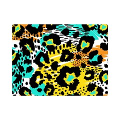 Seamless-leopard-wild-pattern-animal-print Premium Plush Fleece Blanket (mini) by uniart180623