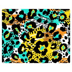 Seamless-leopard-wild-pattern-animal-print Premium Plush Fleece Blanket (medium) by uniart180623