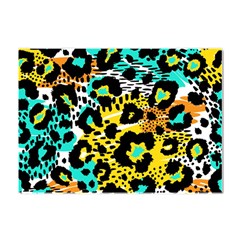 Seamless-leopard-wild-pattern-animal-print Crystal Sticker (a4) by uniart180623