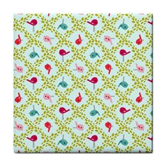 Birds-pattern-background Tile Coaster by uniart180623