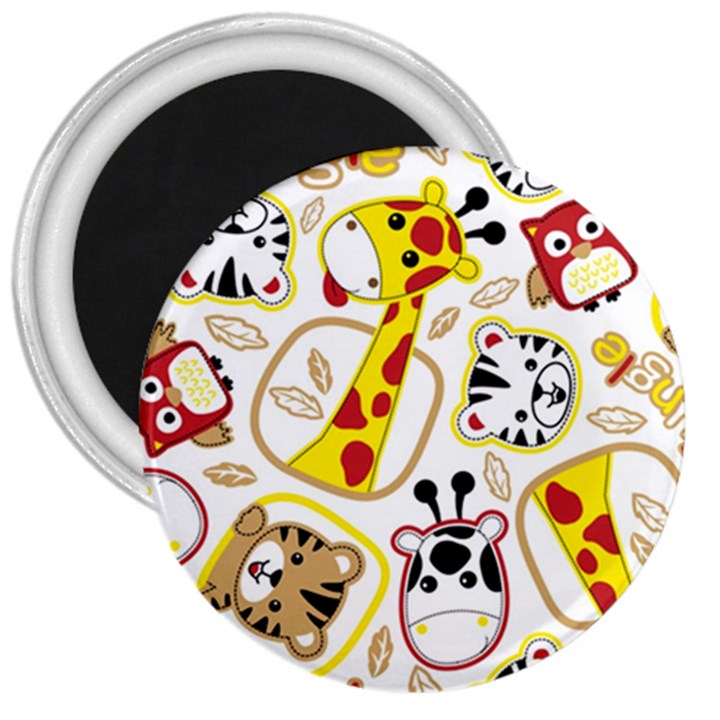 Vector-seamless-pattern-nice-animals-cartoon 3  Magnets