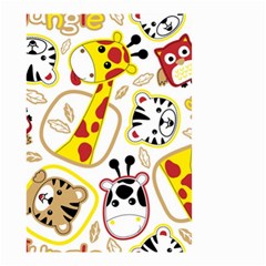 Vector-seamless-pattern-nice-animals-cartoon Small Garden Flag (two Sides) by uniart180623