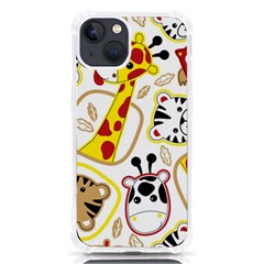 Vector-seamless-pattern-nice-animals-cartoon Iphone 13 Tpu Uv Print Case