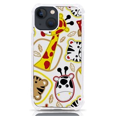 Vector-seamless-pattern-nice-animals-cartoon Iphone 13 Mini Tpu Uv Print Case