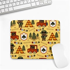 Seamless-pattern-funny-ranger-cartoon Small Mousepad by uniart180623