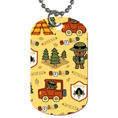 Seamless-pattern-funny-ranger-cartoon Dog Tag (one Side) by uniart180623