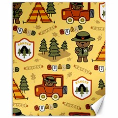 Seamless-pattern-funny-ranger-cartoon Canvas 16  X 20  by uniart180623