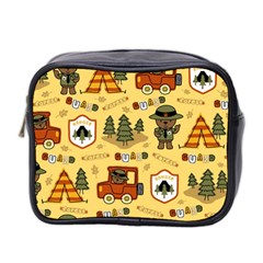 Seamless-pattern-funny-ranger-cartoon Mini Toiletries Bag (two Sides) by uniart180623