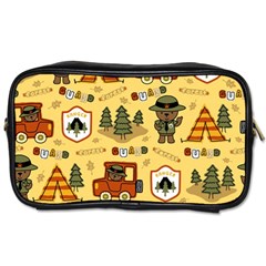 Seamless-pattern-funny-ranger-cartoon Toiletries Bag (one Side) by uniart180623