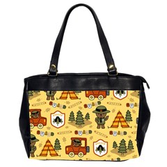 Seamless-pattern-funny-ranger-cartoon Oversize Office Handbag (2 Sides) by uniart180623