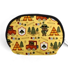 Seamless-pattern-funny-ranger-cartoon Accessory Pouch (medium) by uniart180623