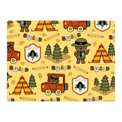 Seamless-pattern-funny-ranger-cartoon Two Sides Premium Plush Fleece Blanket (mini) by uniart180623