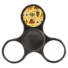 Seamless-pattern-funny-ranger-cartoon Finger Spinner by uniart180623