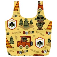 Seamless-pattern-funny-ranger-cartoon Full Print Recycle Bag (xxl) by uniart180623