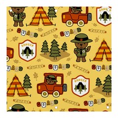 Seamless-pattern-funny-ranger-cartoon Banner And Sign 3  X 3  by uniart180623