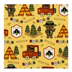 Seamless-pattern-funny-ranger-cartoon Banner And Sign 4  X 4  by uniart180623