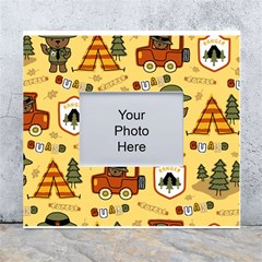 Seamless-pattern-funny-ranger-cartoon White Wall Photo Frame 5  X 7  by uniart180623