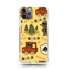 Seamless-pattern-funny-ranger-cartoon Iphone 11 Pro 5 8 Inch Tpu Uv Print Case by uniart180623