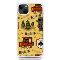 Seamless-pattern-funny-ranger-cartoon Iphone 14 Plus Tpu Uv Print Case