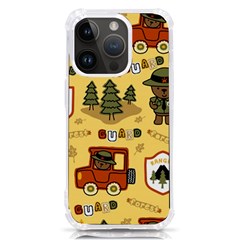 Seamless-pattern-funny-ranger-cartoon Iphone 14 Pro Tpu Uv Print Case