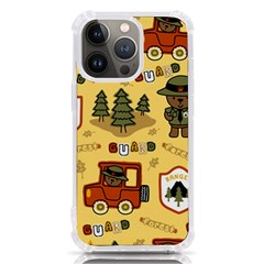 Seamless-pattern-funny-ranger-cartoon Iphone 13 Pro Tpu Uv Print Case