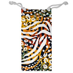 Abstract-geometric-seamless-pattern-with-animal-print Jewelry Bag by uniart180623