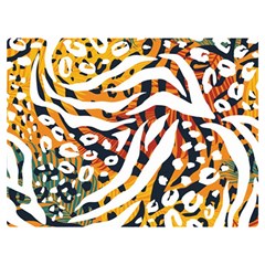 Abstract-geometric-seamless-pattern-with-animal-print Premium Plush Fleece Blanket (extra Small) by uniart180623