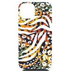 Abstract-geometric-seamless-pattern-with-animal-print Iphone 14 Black Uv Print Case by uniart180623