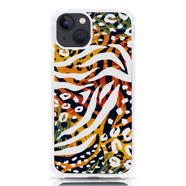 Abstract-geometric-seamless-pattern-with-animal-print iPhone 13 TPU UV Print Case