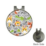 Seamless-pattern-with-wildlife-cartoon Hat Clips with Golf Markers Front