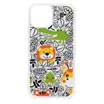 Seamless-pattern-with-wildlife-cartoon iPhone 13 mini TPU UV Print Case Front