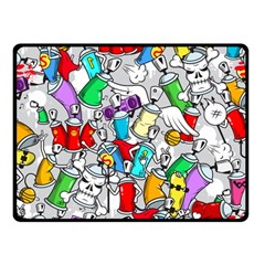 Graffiti-characters-seamless-pattern Fleece Blanket (small)