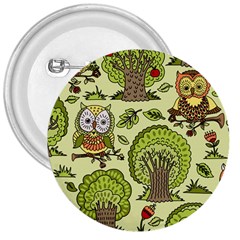 Seamless-pattern-with-trees-owls 3  Buttons by uniart180623