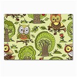 Seamless-pattern-with-trees-owls Postcards 5  x 7  (Pkg of 10) Front