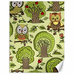 Seamless-pattern-with-trees-owls Canvas 18  X 24  by uniart180623