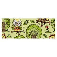 Seamless-pattern-with-trees-owls Banner And Sign 8  X 3  by uniart180623