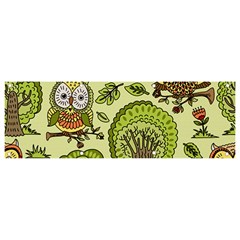 Seamless-pattern-with-trees-owls Banner And Sign 9  X 3  by uniart180623