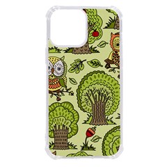 Seamless-pattern-with-trees-owls Iphone 13 Pro Max Tpu Uv Print Case by uniart180623