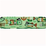 Seamless-pattern-fishes-pirates-cartoon Large Bar Mat 32 x8.5  Bar Mat