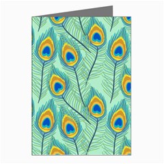 Lovely-peacock-feather-pattern-with-flat-design Greeting Cards (pkg Of 8) by uniart180623